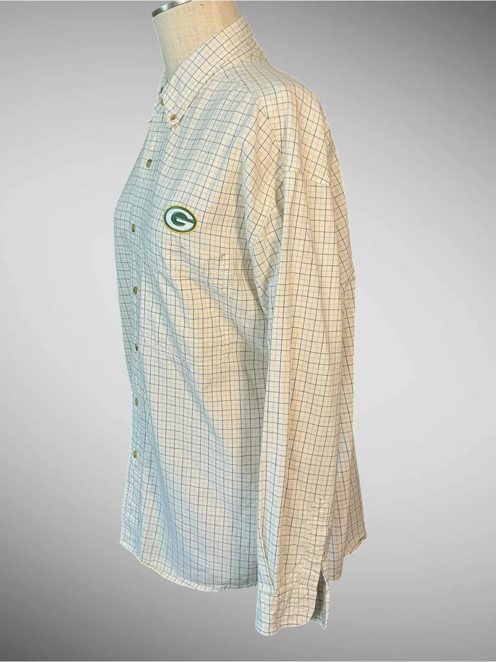 CSA Green Bay Packers Button Down Shirt Men’s Large Cotton NFL